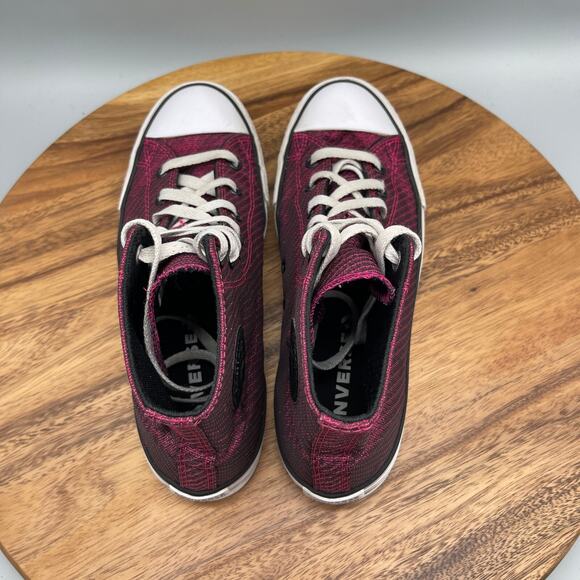 Converse Chuck Taylor Lift Hi Platform Shoes Big Kids 7 Sparkle Pink Sneakers - Picture 5 of 8